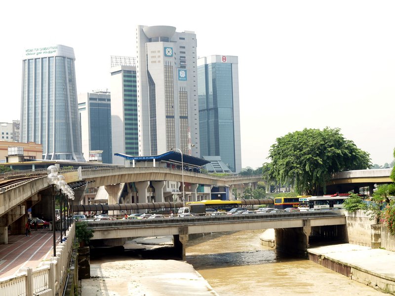 LRT and Klang River, Kuala Lumpur
